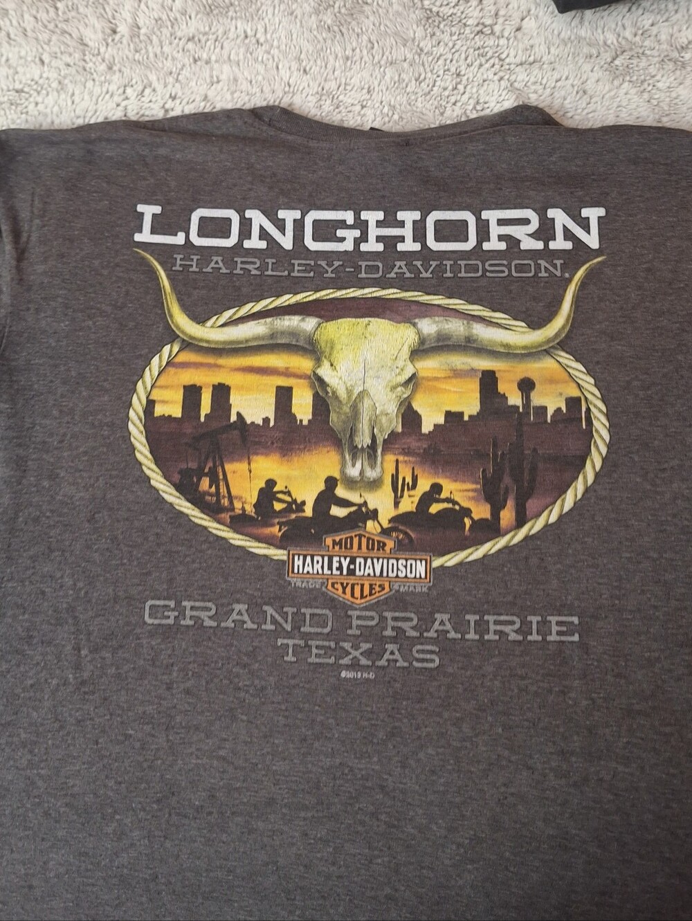 Harley Davidson Longhorn Grand Prairie Texas T-Shirt in men's size XL